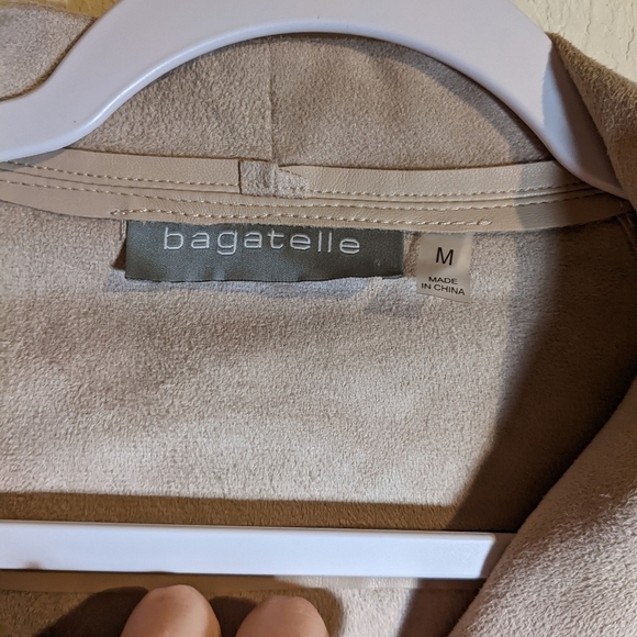 Bagatelle faux leather/suede open front jacket - Picture 7 of 9